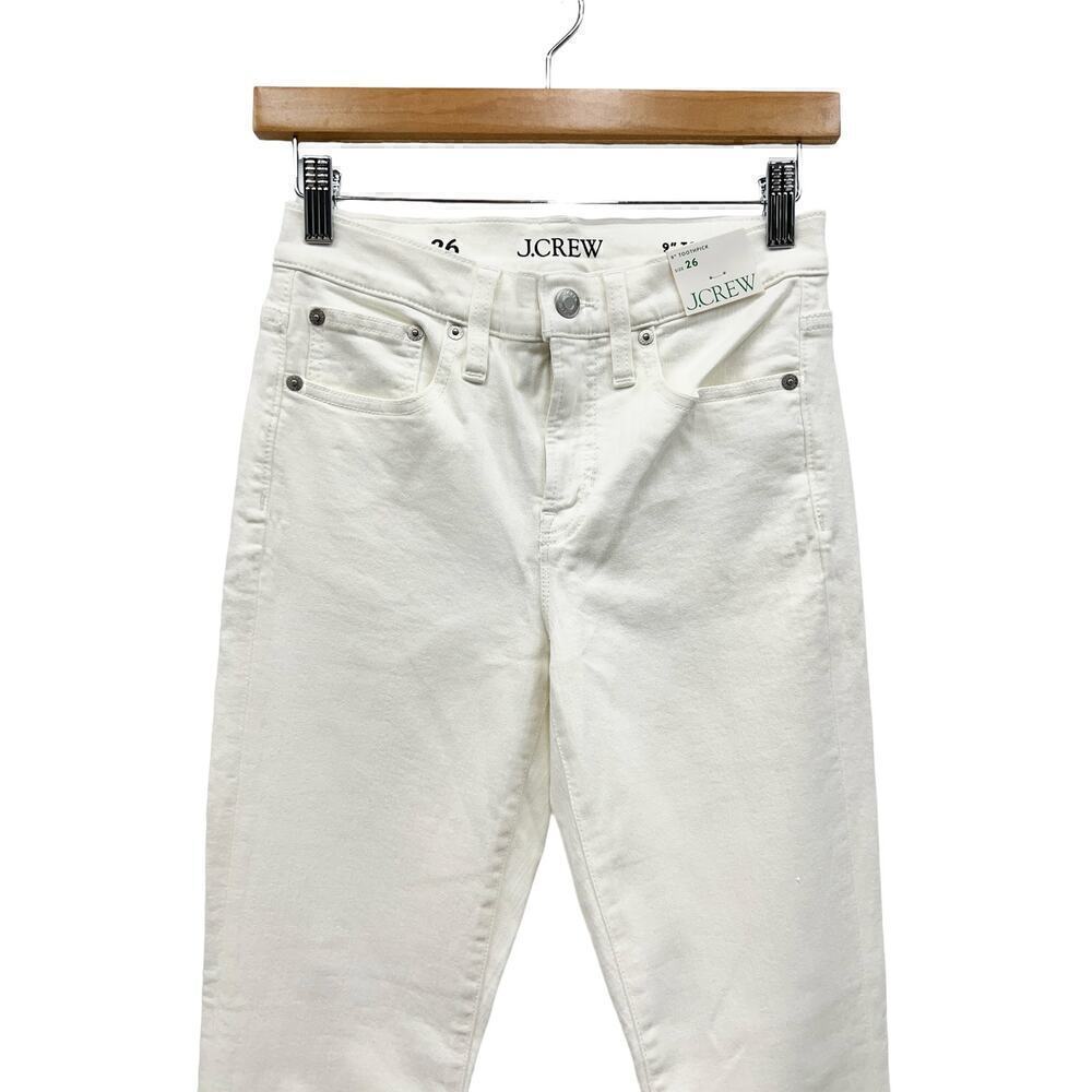 J.Crew 9" toothpick jean in white wash BQ310 size 26 NWT - Picture 3 of 8